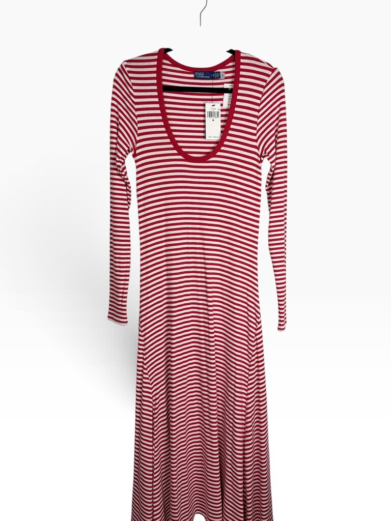 POLO BY RALPH LAUREN STRIPED MAXI DRESS