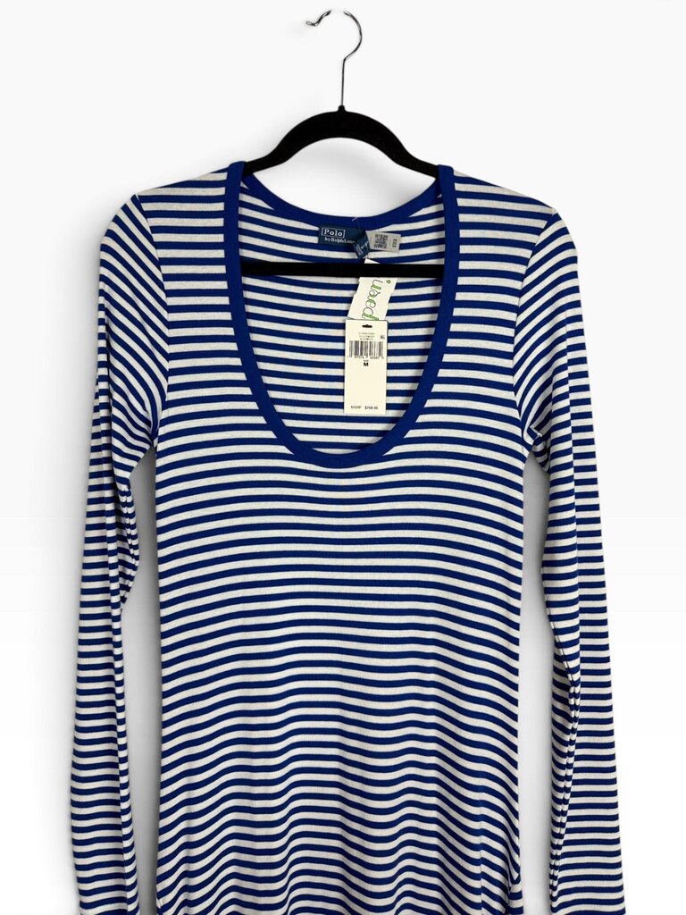 POLO BY RALPH LAUREN STRIPED MAXI DRESS