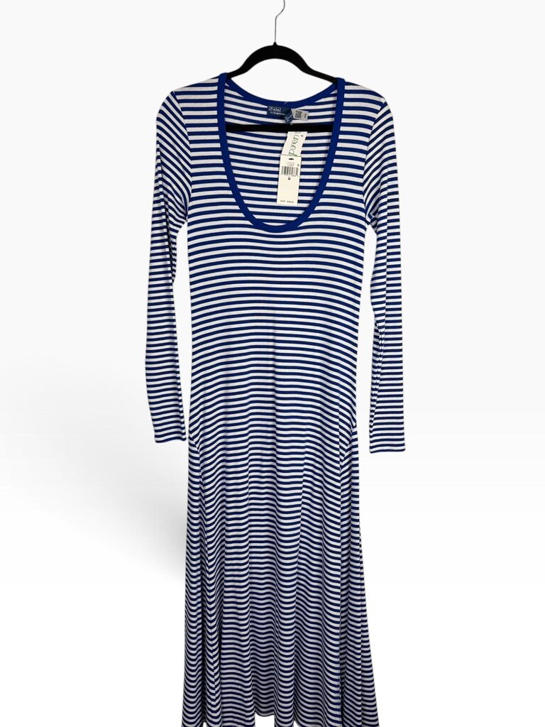 POLO BY RALPH LAUREN STRIPED MAXI DRESS