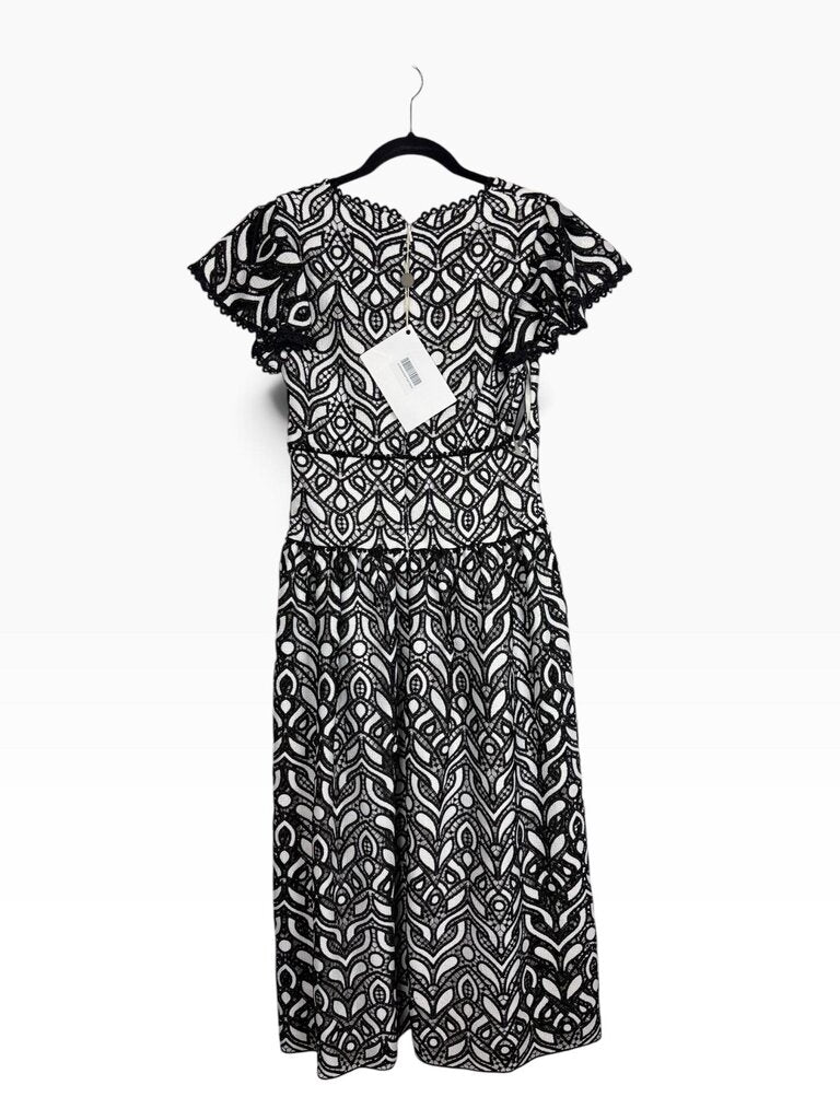 ML MONIQUE LHUILLER CROCHET MIDI DRESS