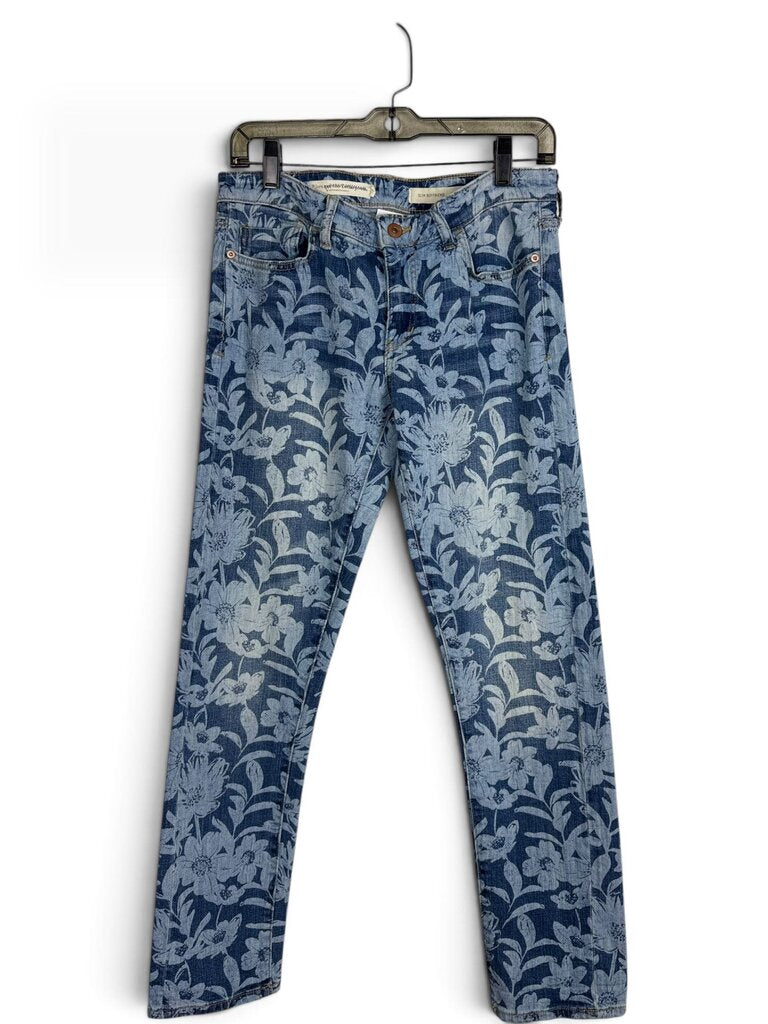 PILCRO FLORAL SLIM BOYFRIEND JEANS