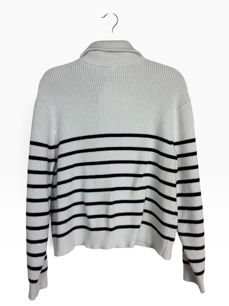 MNG 1/4 ZIP STRIPED SWEATER