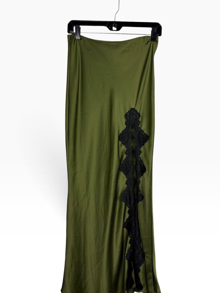 VICTORIA'S SECRET LACE TRIM SATIN MAXI SKIRT