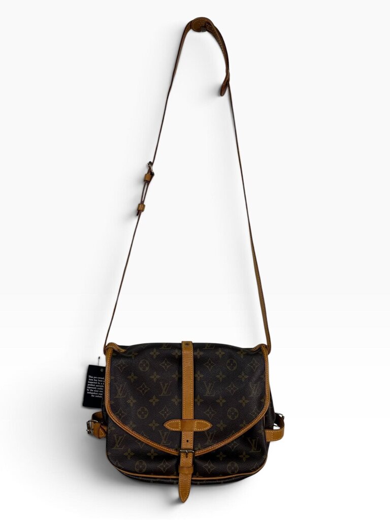 AUTHENTIC LOUIS VUITTON SAUMUR 30 MONOGRAM LEATHER BAG