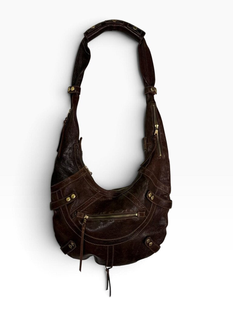 ANDREW MARC LEATHER HOBO BAG