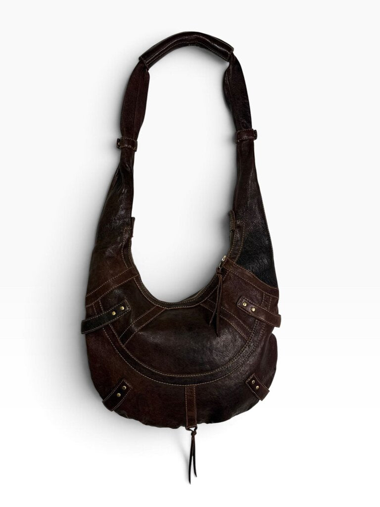 ANDREW MARC LEATHER HOBO BAG