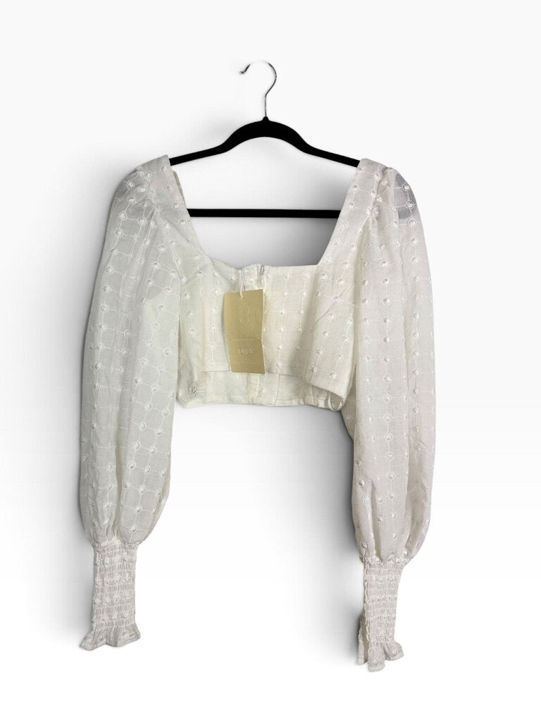 SABO PUFF SLEEVE CROP TOP
