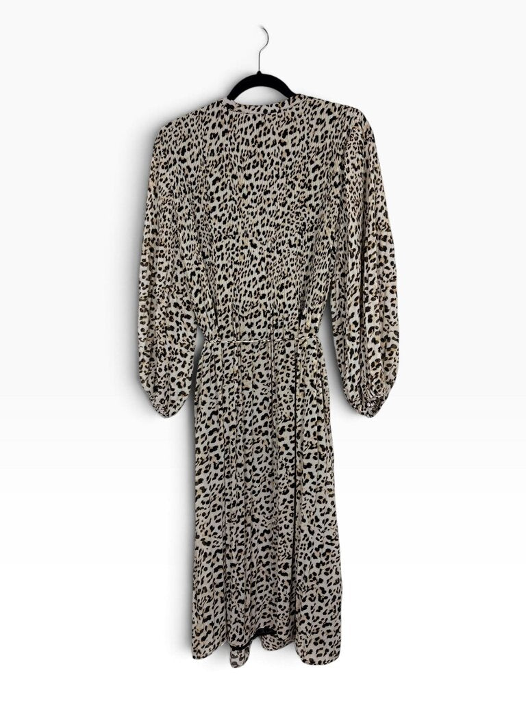 BANANA REPUBLIC LEOPARD PRINT PLEATED DRESS