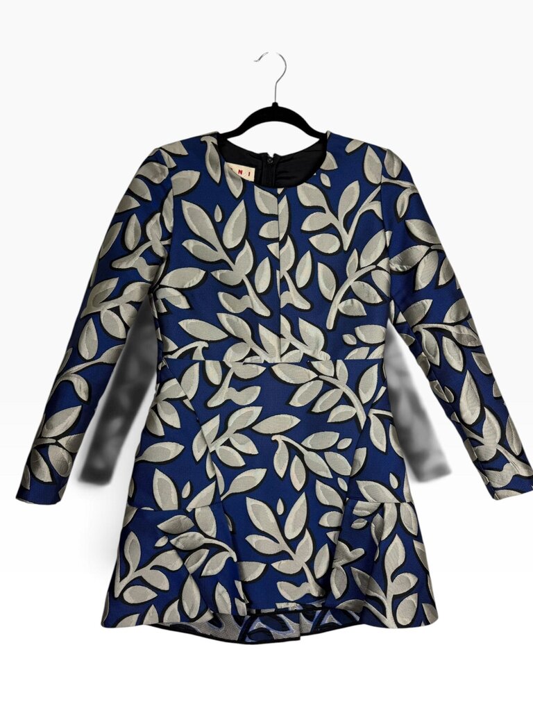 MARNI LEAF BROCADE DRESS