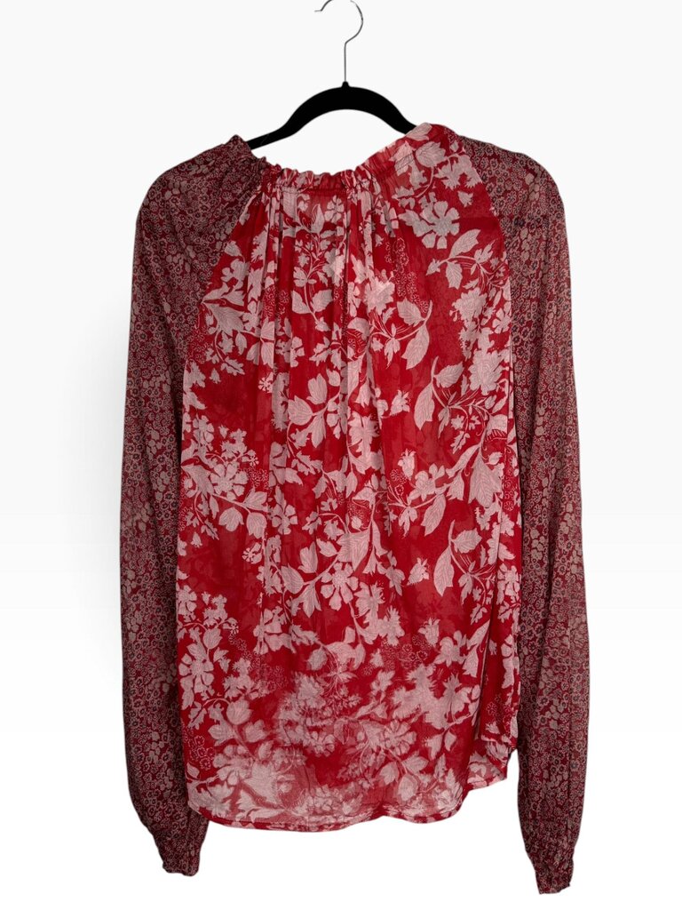 FREE PEOPLE SHEER FLORAL BLOUSE