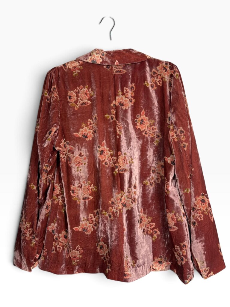 HUTCH CRUSHED VELVET FLORAL BLAZER