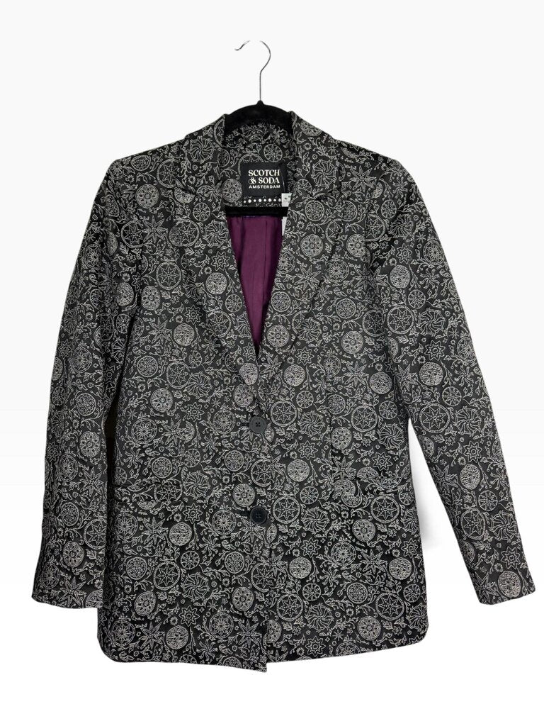 SCOTCH & SODA STAR PRINT METALLIC BLAZER