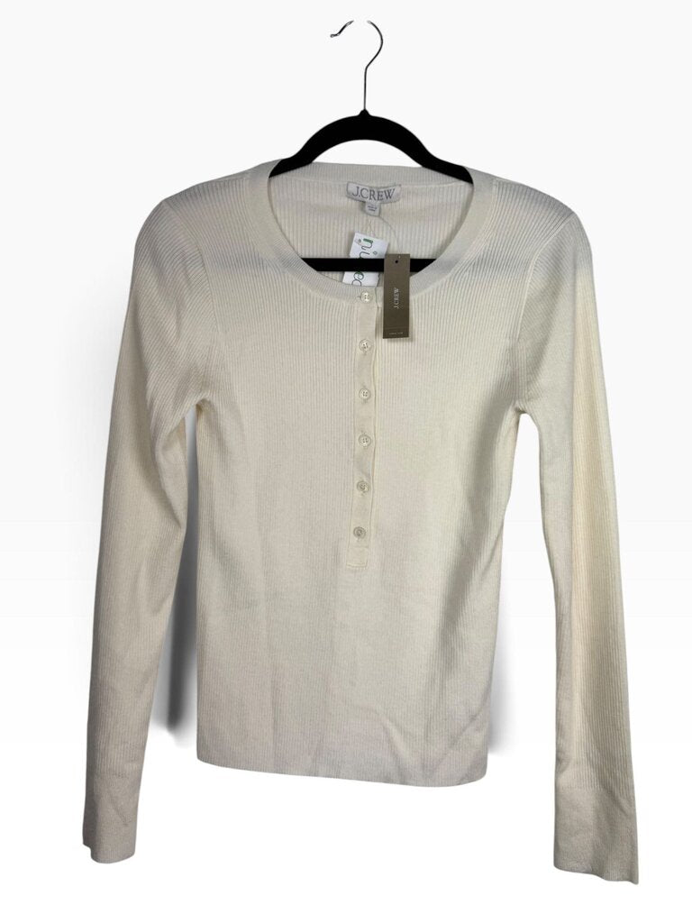 J.CREW BUTTON HENLEY TOP