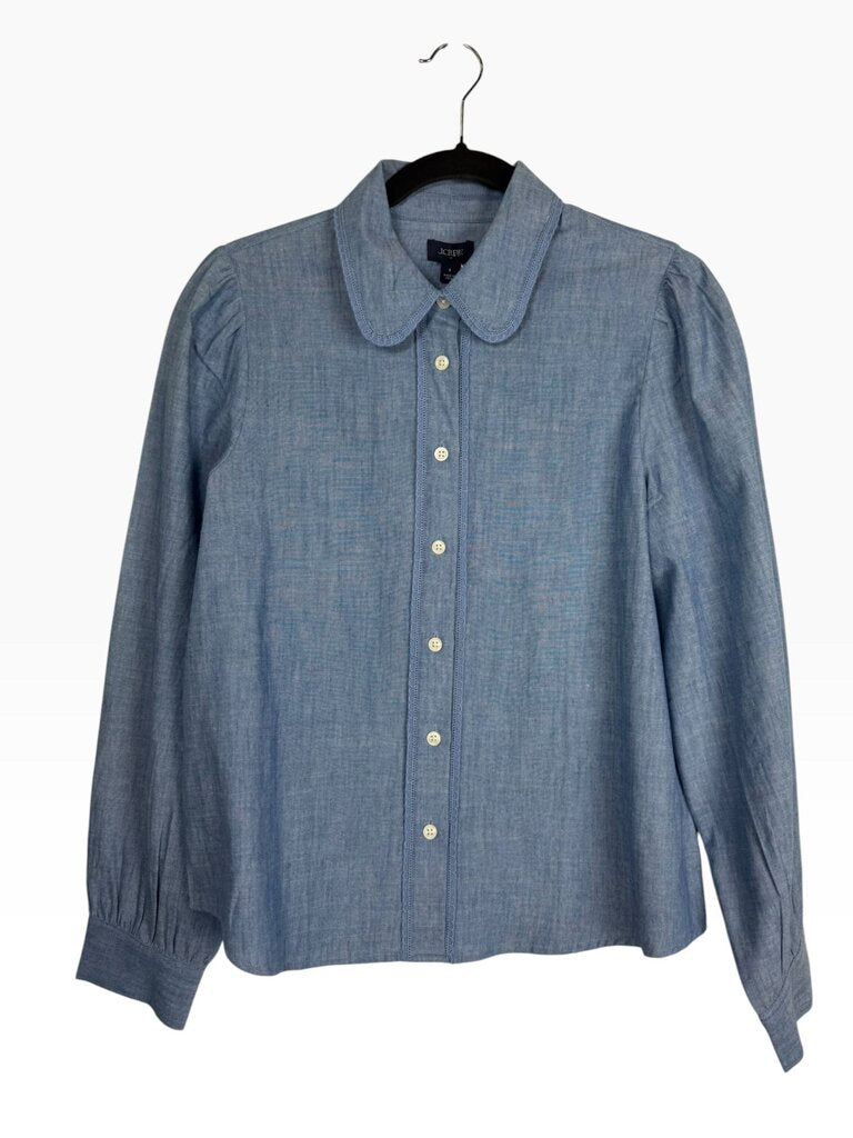 J.CREW SCALLOP TRIM BUTTON DOWN
