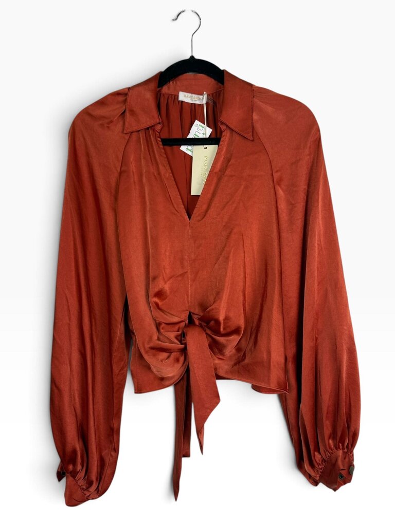 RAMY BROOK SATIN TIE TOP