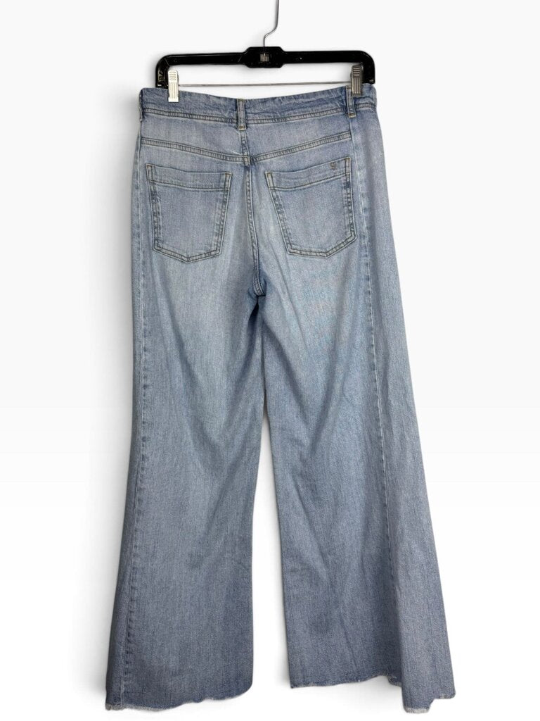 PILCRO RAW HEM WIDE LEG JEANS