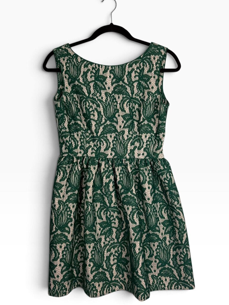 ZARA LACE FIT FLARE DRESS
