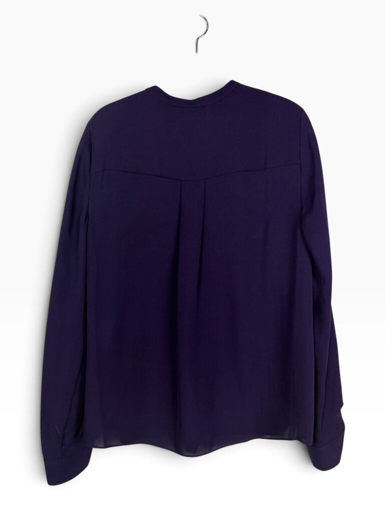 DIANE VON FURSTENBURG RUFFLE 100% SILK BLOUSE