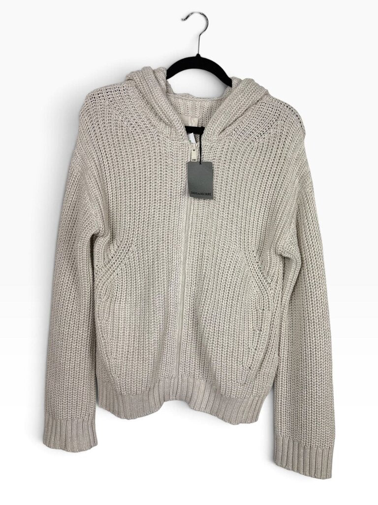 ZADIG & VOLTAIRE "SAY NO TO DRUGS" RAINBOW KNIT HOODIE