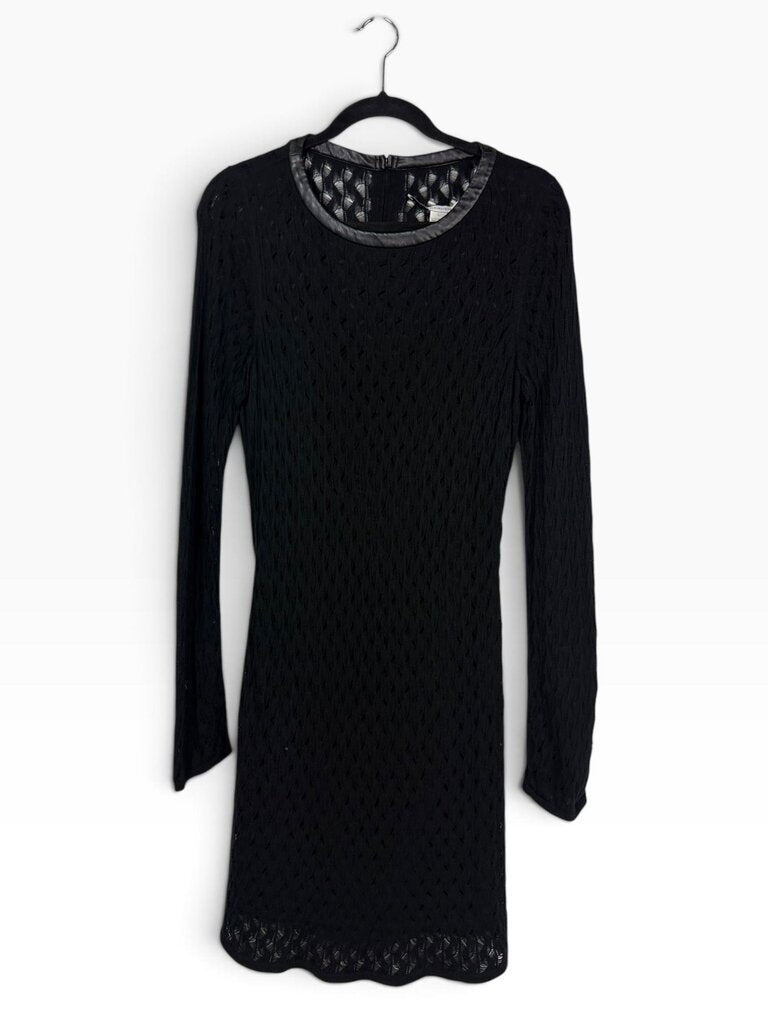 DIANE VON FURSTENBURG KNIT & LEATHER DRESS