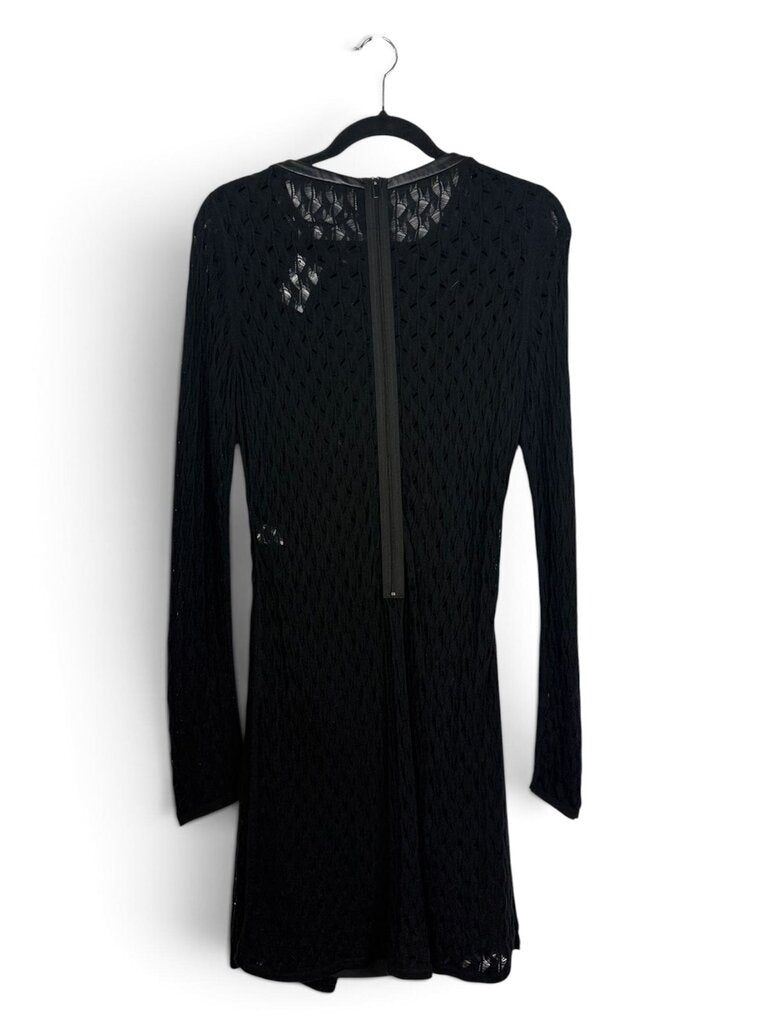 DIANE VON FURSTENBURG KNIT & LEATHER DRESS