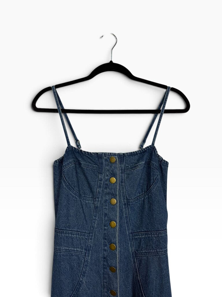PORTER COLLECTIVE DENIM MAXI DRESS