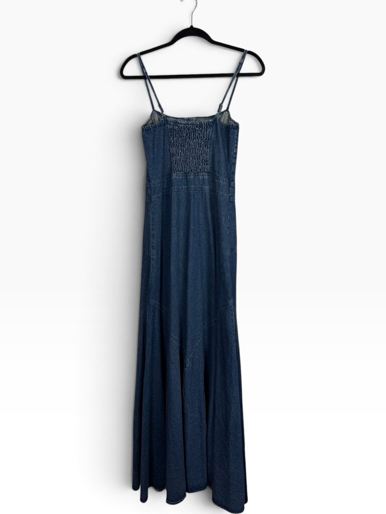 PORTER COLLECTIVE DENIM MAXI DRESS