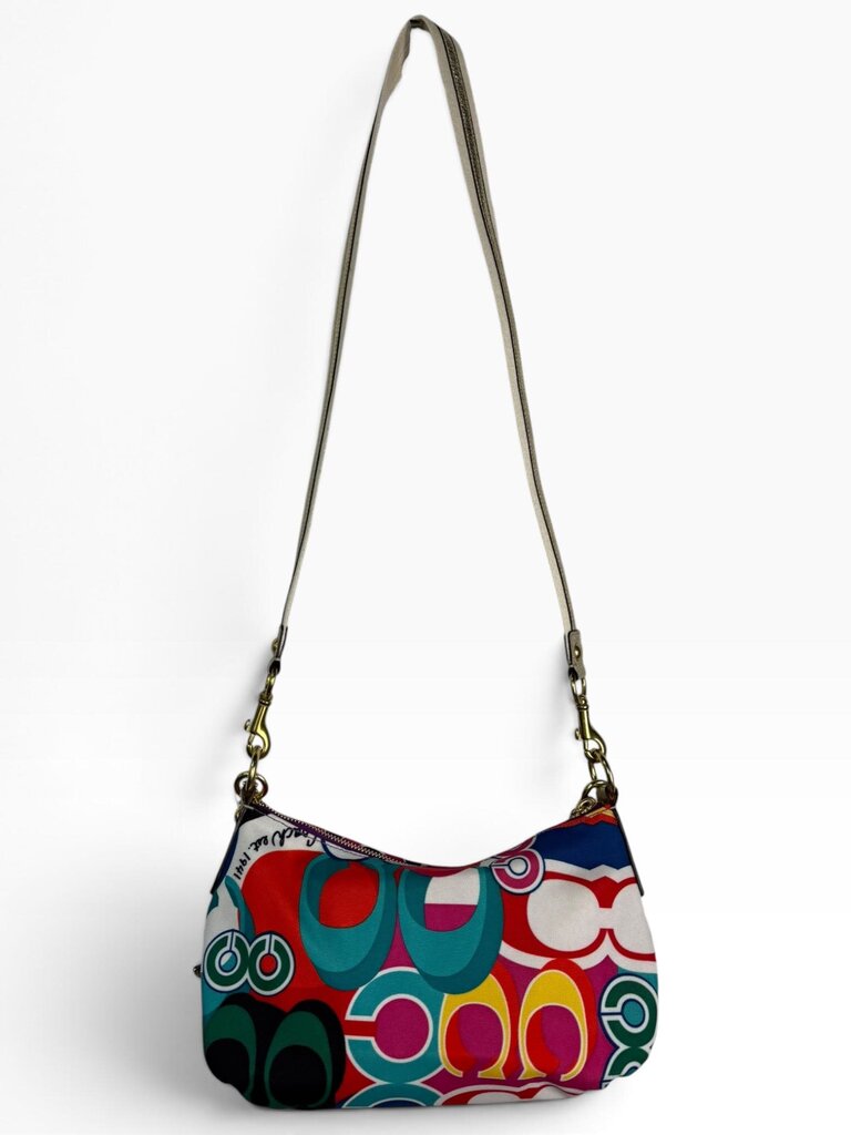 COACH POPPY FABRIC SHOULDER BAG