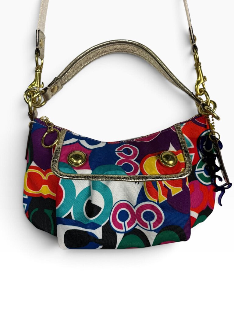 COACH POPPY FABRIC SHOULDER BAG