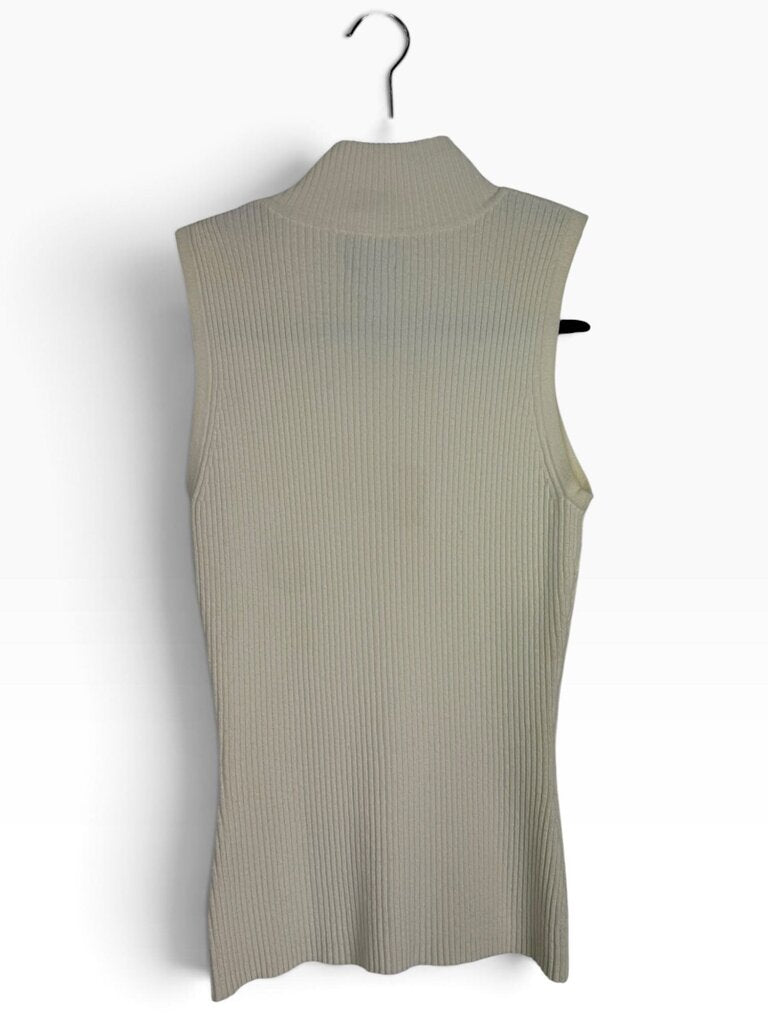 INC RIBBED SLEEVELESS SWEATER