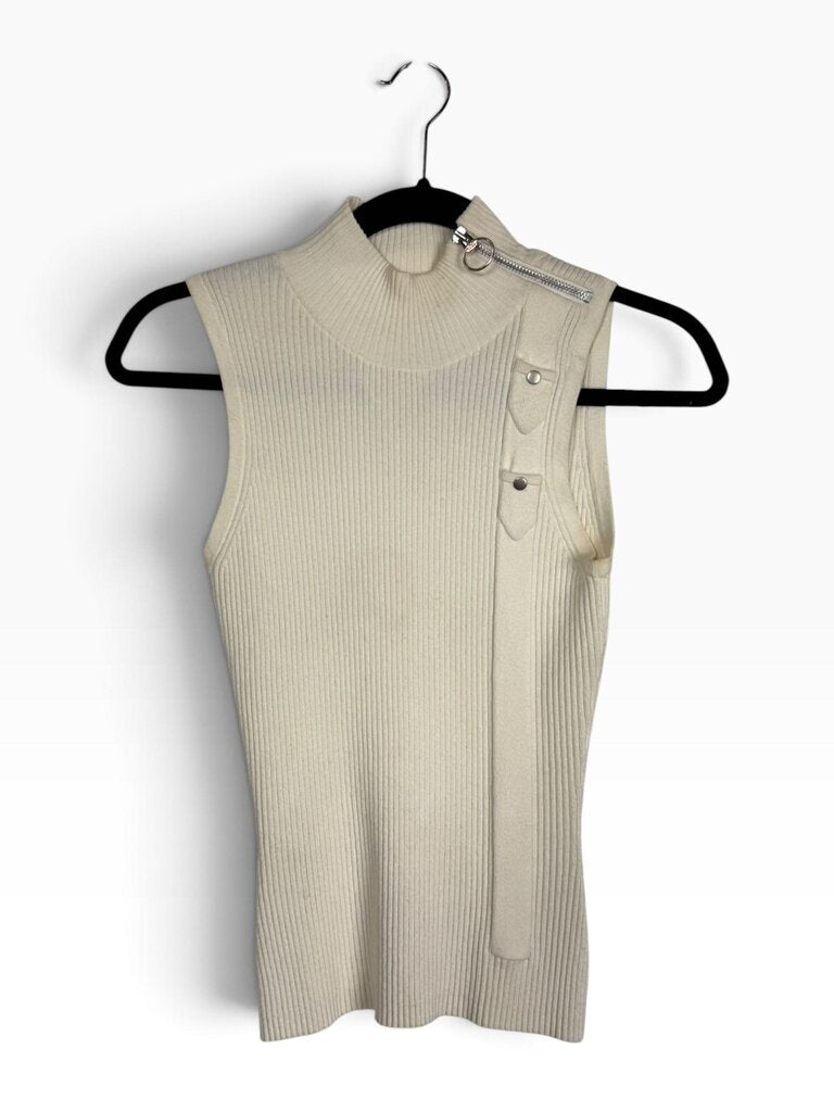 INC RIBBED SLEEVELESS SWEATER