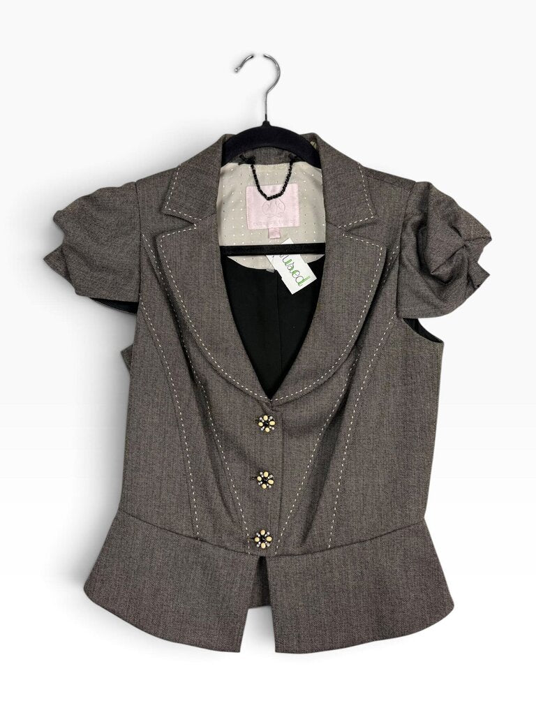 REBECCA TAYLOR PEARL DETAIL BLAZER