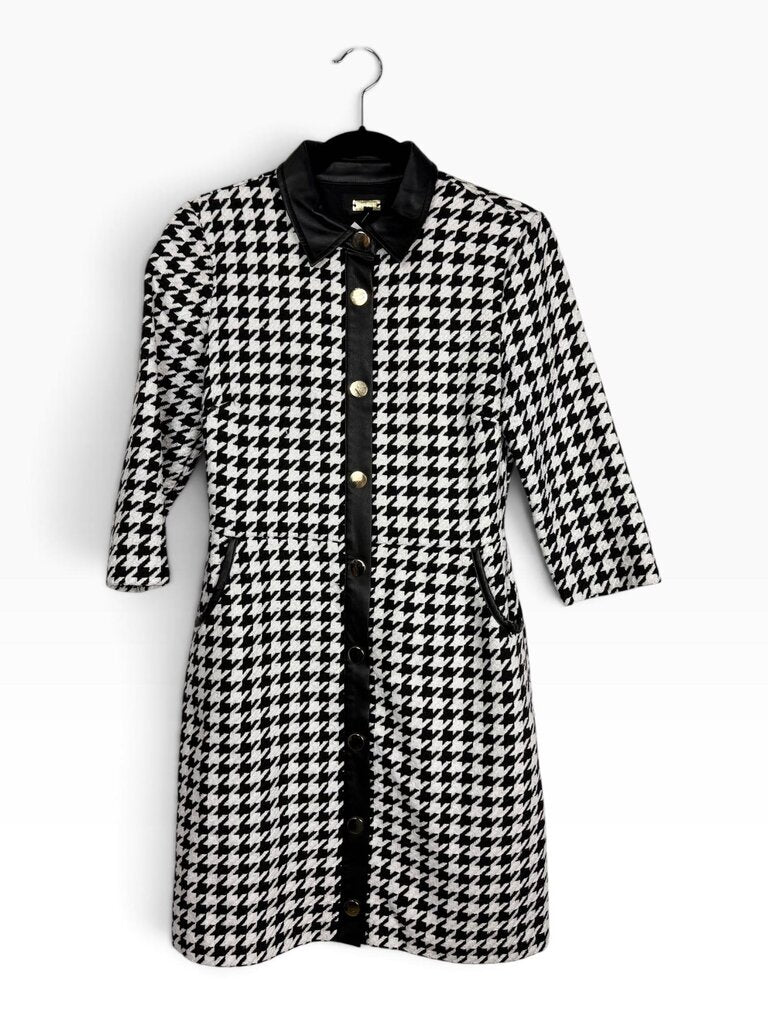 ALEXIA ADMOR HOUNDSTOOTH SHIRT DRESS
