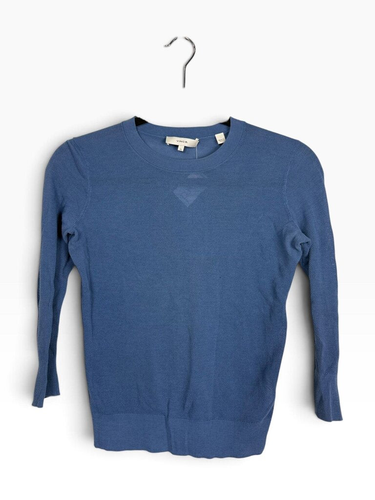 VINCE FITTED CREWNECK TOP