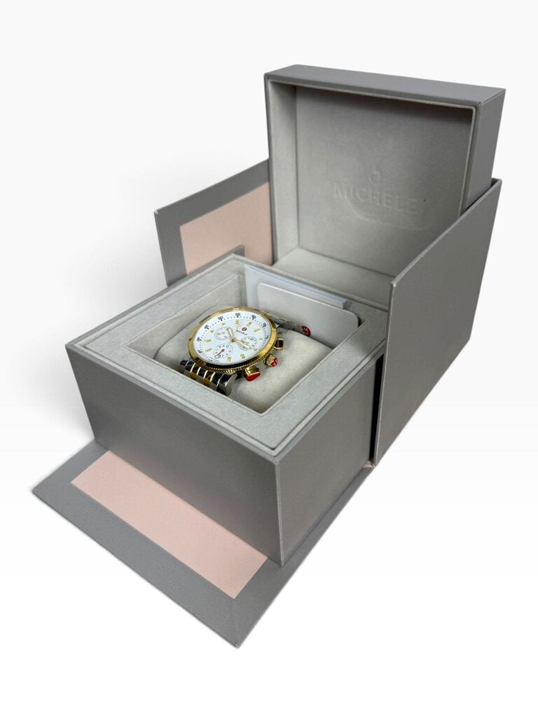 MICHELE "DIAMOND ACCENT TWO TONE SPORT SAIL" WATCH