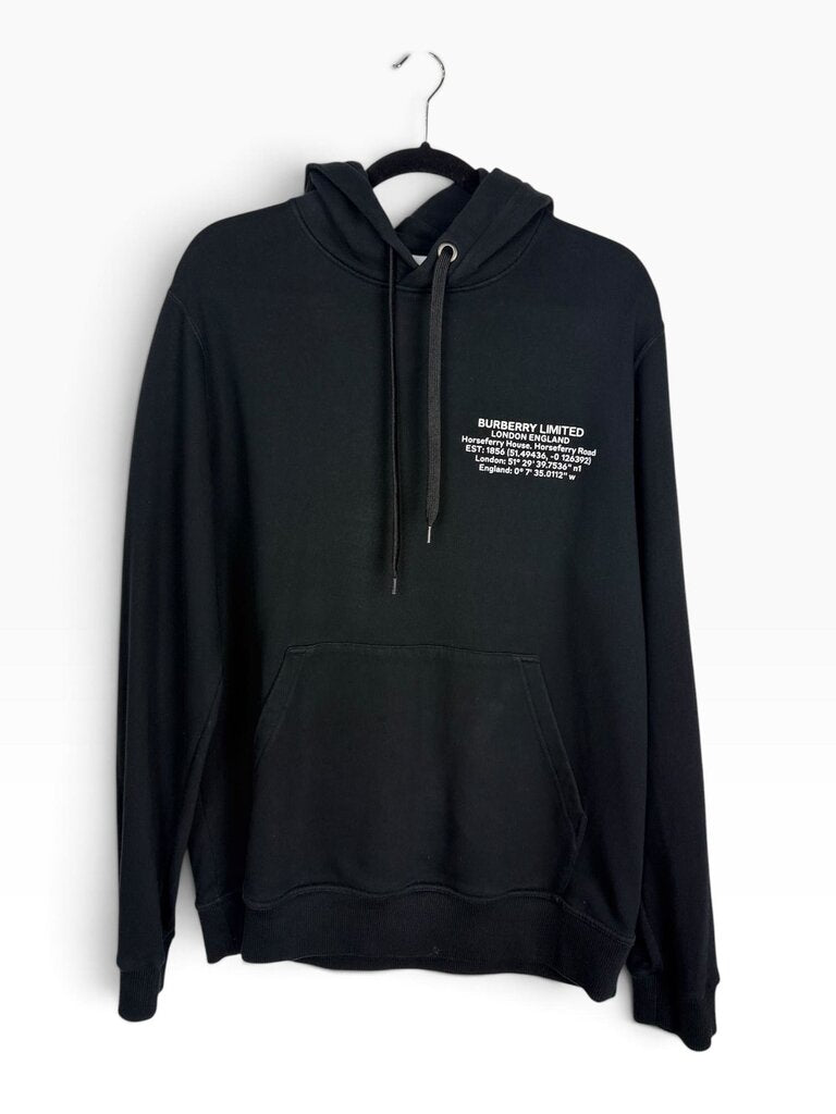 BURBERRY LOCATION PRINT ZIP UP HOODIE