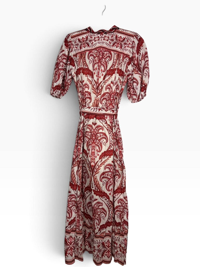 FARM RIO PAISLEY PRINT MAXI DRESS