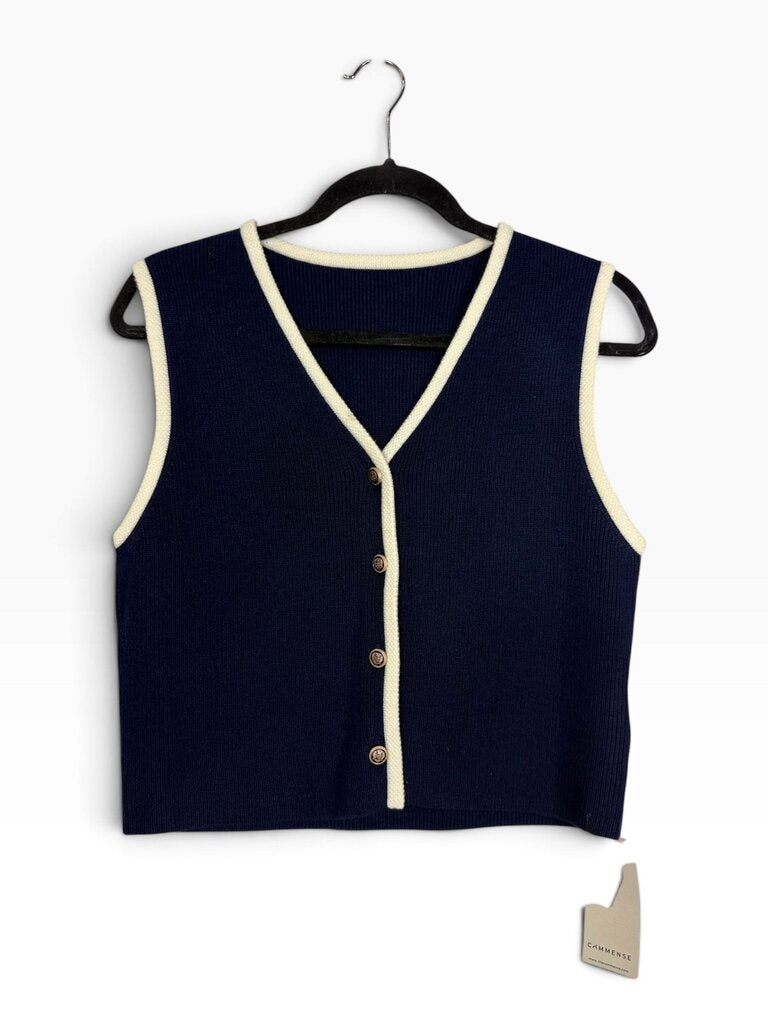 NWT COMMENSE BUTTON FRONT VEST