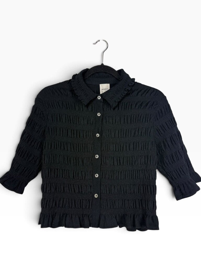 MAEVE RUCHED BUTTON DOWN