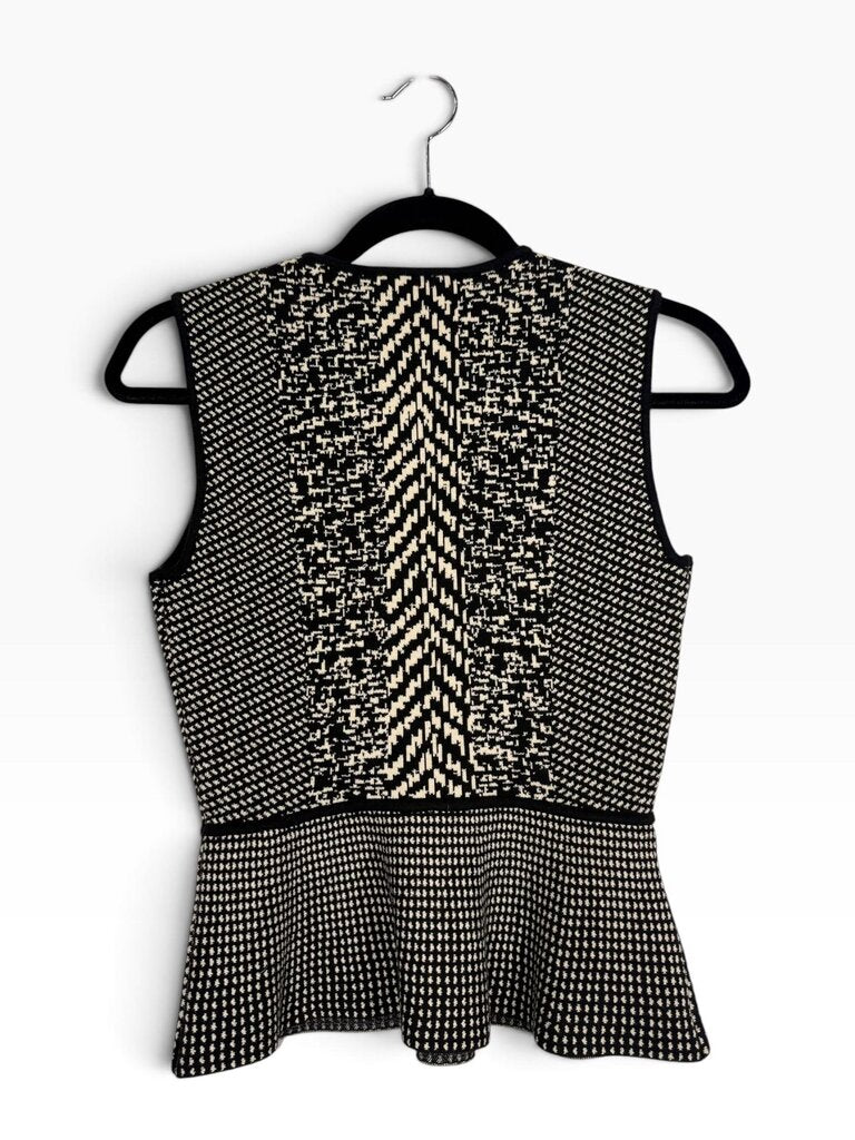 BCBG MAXAZRIA KNIT PEPLUM TOP