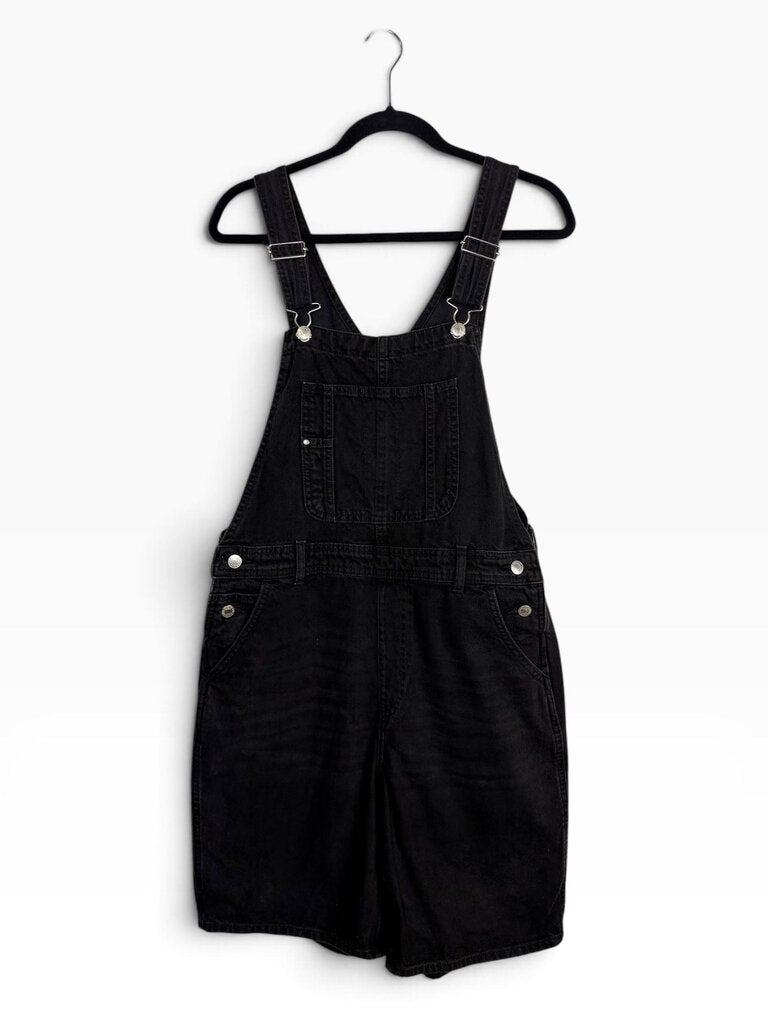 & DENIM SHORT OVERALLS