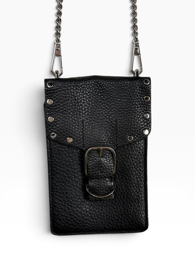 REBECCA MINKOFF LEATHER STUDDED CROSSBODY