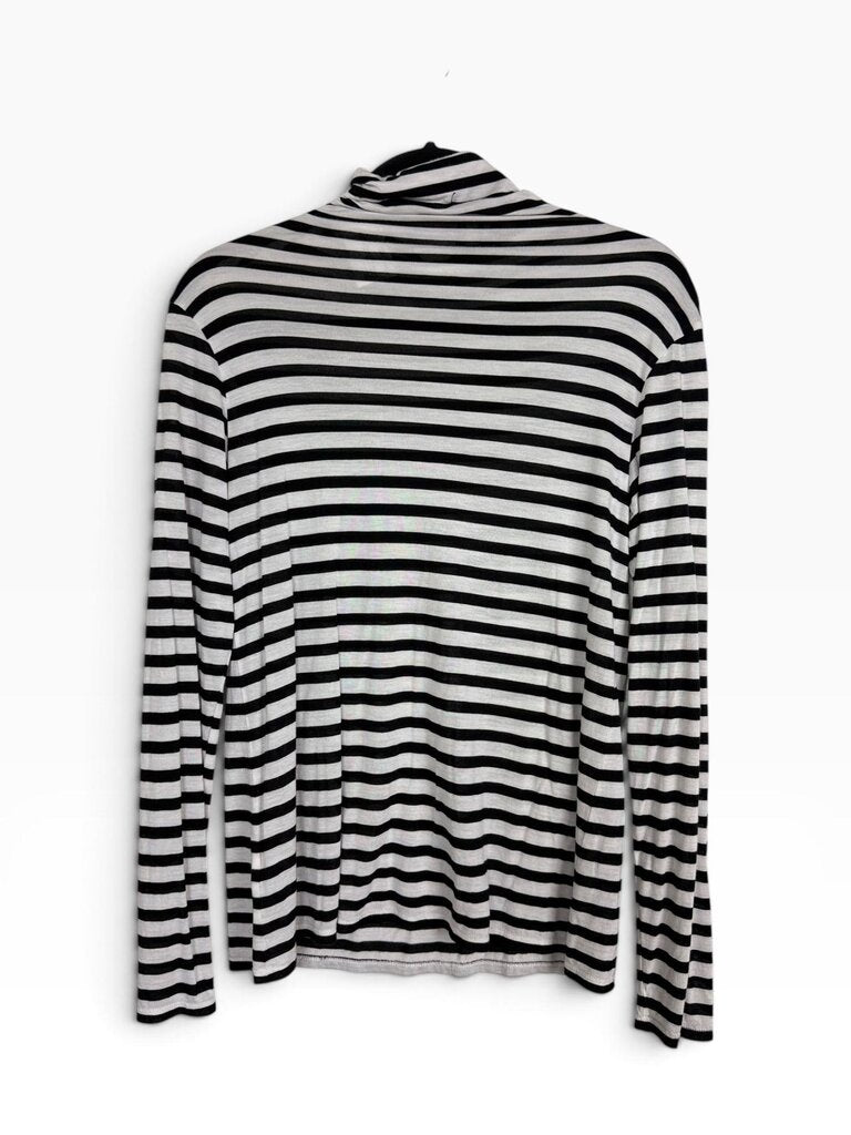 ATM STRIPEDFITTED TURTLENECK