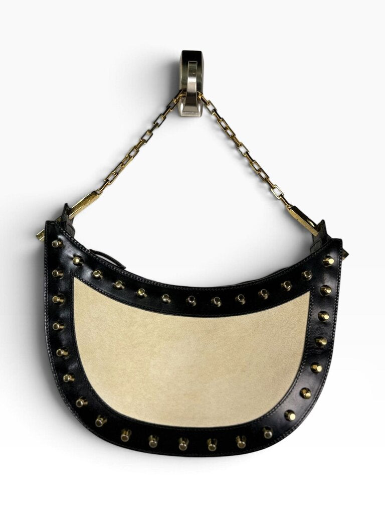 AUTHENTIC FENDI LEATHER STUDDED BAG