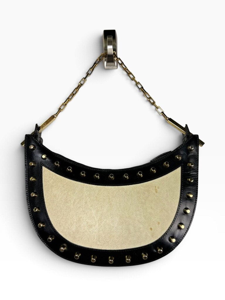 AUTHENTIC FENDI LEATHER STUDDED BAG