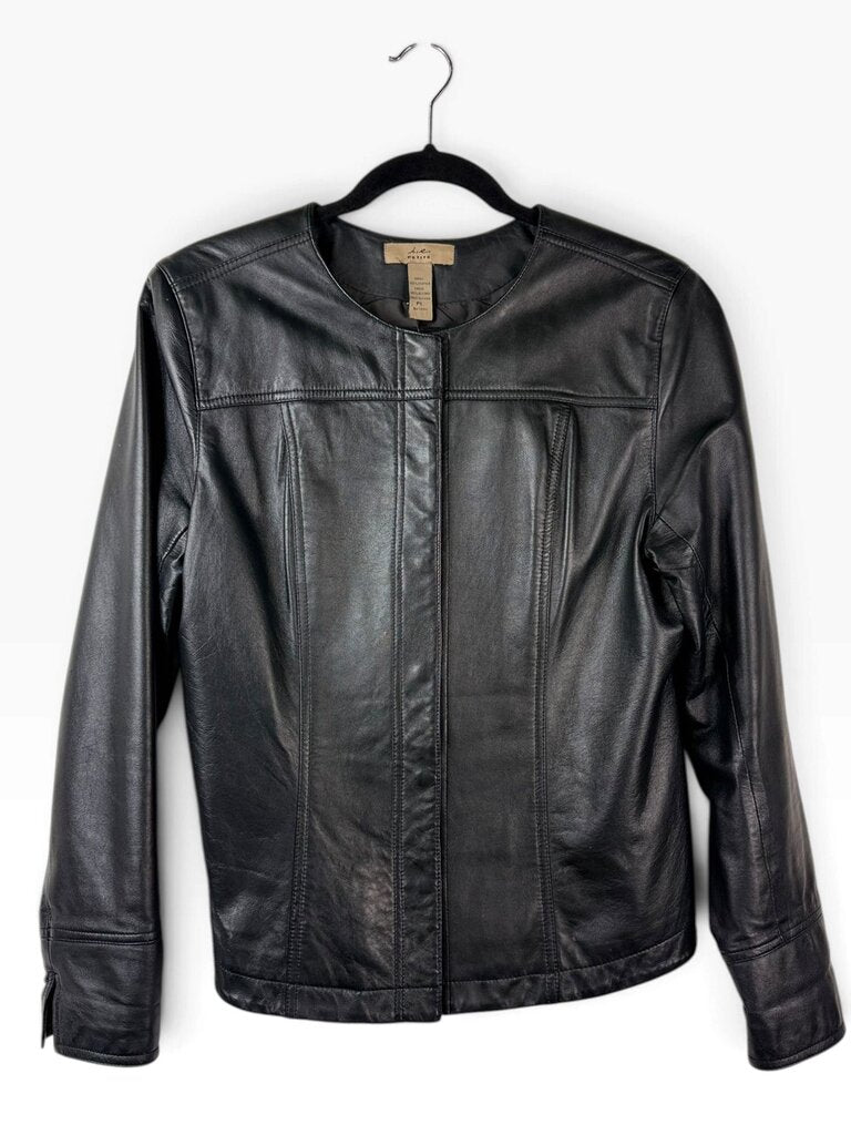 IE PETITE LEATHER JACKET