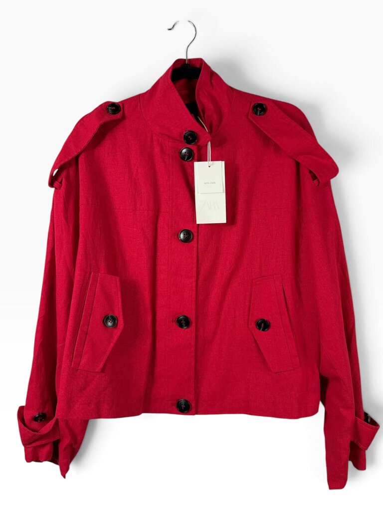 ZARA BUTTON CROP JACKET
