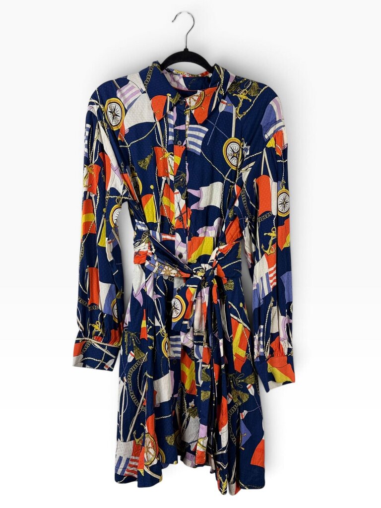 ANTHROPOLOGIE COMPASS PRINT SHIRT DRESS