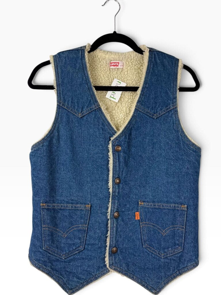 LEVI'S SHERPA LINED DENIM VEST