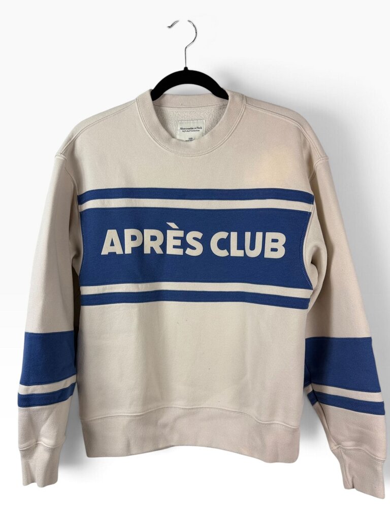 ABERCROMBIE AND FITCH "APRES CLUB" CREWNECK SWEATER